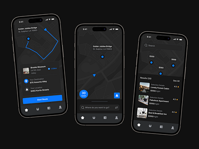 Dark Mobile Navigation - Lookscout Design System android app application design design system ios layout lookscout mobile responsive ui user interface ux