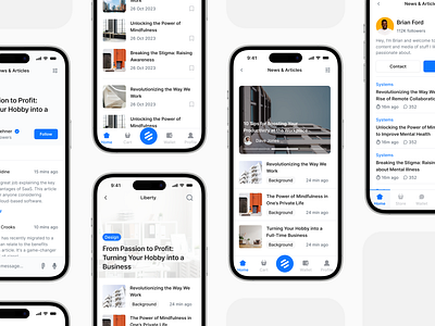 Articles & Blogs - Lookscout Design System android application clean design design system ios layout lookscout mobile mobile app responsive ui user interface ux