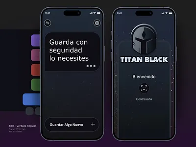 Titan Black - Security App design figma ios ui