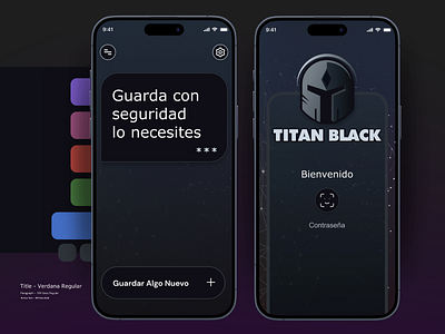 Titan Black - Security App design figma ios ui