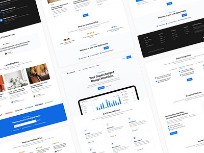 SaaS Landing Pages - Lookscout Design System clean design design system landing page layout lookscout saas ui user interface ux website