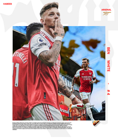 Ben White(Arsenal Fc Defender) Instagram poster