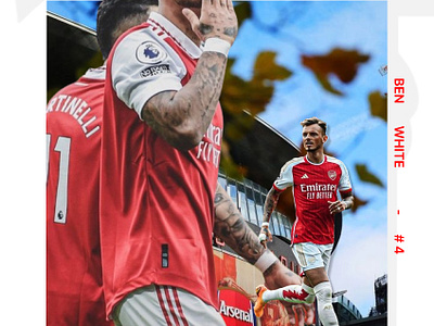 Ben White(Arsenal Fc Defender) Instagram poster