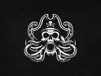 Halloween Spooktacular | Flag of Davy Jones branding davy jones flying dutchman graphic design halloween kraken pirate kraken skull logo pirate flag scary skull