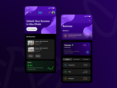 Concept for TAMM app app application business mobile modern ui