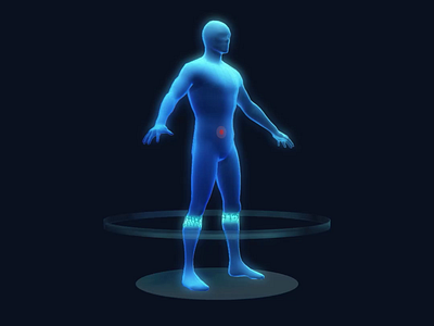 Human Body Scan 3d body bone future hologram human medical medicine mri pain scan skin splinetool threejs xray