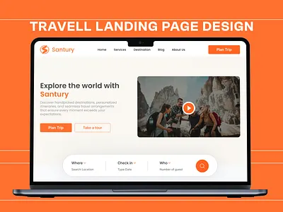 Travel Landing Page UI Design branding illustration ios app design landing page designer motion graphics product designer travel landing page design travel ui design travel web design travel website design travelling ui design ui designer ux designer vector web designer website designer