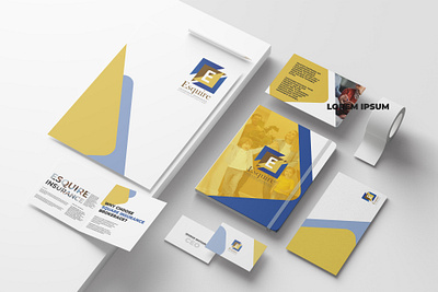 Branding - Esquire Insurance Brokerage 3d branding design graphic design illustration logo mockup ui ux vector