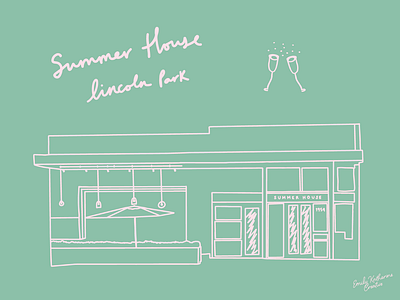 summer house lincoln park restaurant illustration artist brand design branding branding inspo building illustration chicago designer chicago illustration food and drink graphic design illustration illustration artist lincoln park menu restaurant restaurant icon rose summer design summer house