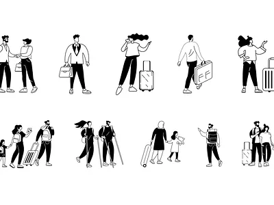 Business Travel business business illustration character characters doodle family hand drawn icon illustration illustrations line meeting minimalist people snow tourist travel vector website