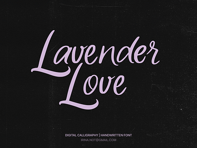 Handwritten font | Lavender Love calligraphy font graphic design