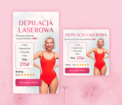 Depilacja laserowa advertising branding creatives design graphic design typography ui