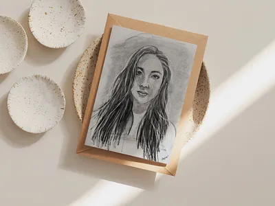 A Self Portrait branding charcoal design drawing graphic design illustration illustrations