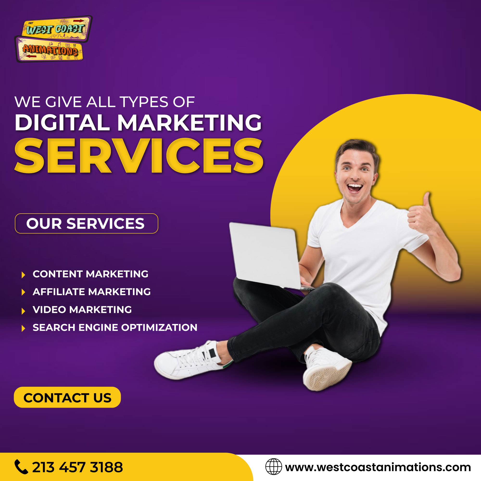 🎨 Elevate Your Brand with Westcoast Animations! 🎨 branding content design digital marketing services graphic design icon identity illustration logo marketing ui ux vector