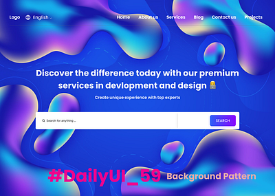 #DailyUI _ #059 - Background Pattern graphic design ui