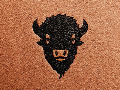 Bison leather stamp bison bruner buffalo design graphic graphic design icon illustration leather logo mike