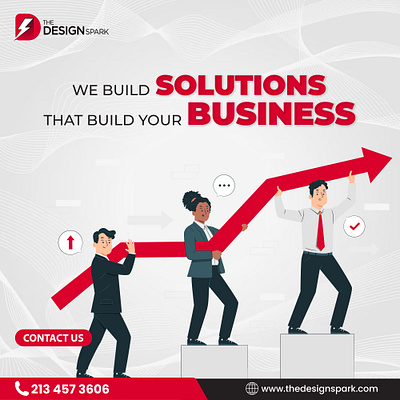 We Build Solutions That Build Your Business! apparel branding business design energy graphic design illustration logo merch solutions the design spark ui vector