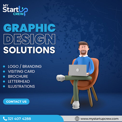 Explore Graphic Design Solutions by My Startup Crew! branding brochure design graphic design illustration letterhead logo typography ui ux vector web design