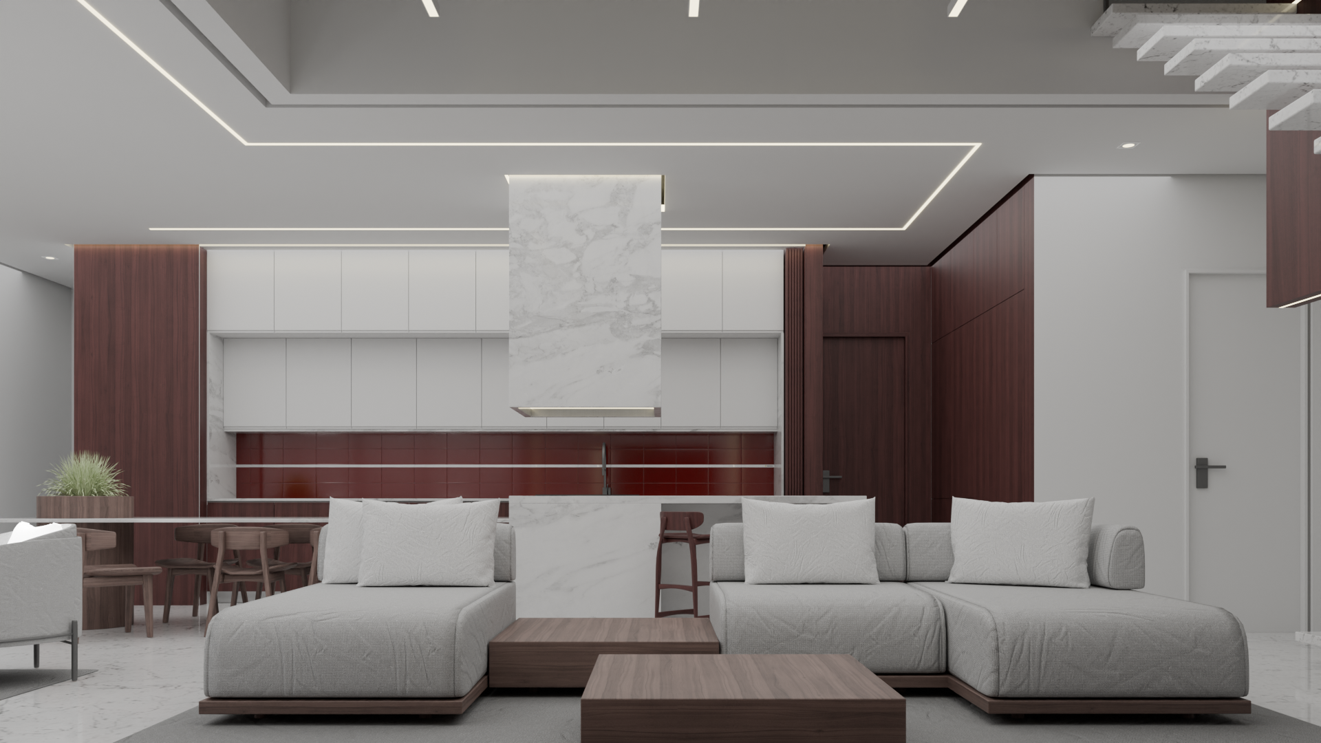 Modeling and Rendering of Tiles, Kitchens 3d blender design interior kitchen modeling render tile