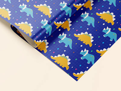 Dinosaur Party Pattern dinosaur illutration party surface pattern design wrapping paper