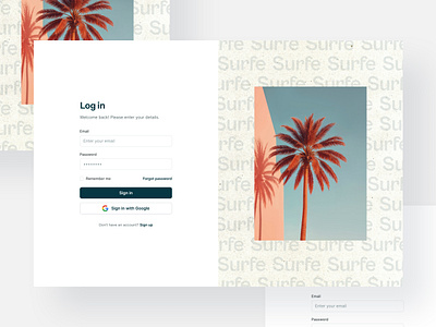 SaaS Log in page — Surfe UI branding create account design system illustration log in login onboarding password photography product design saas product sign in sign up signin typography ui design update password user interface visual design web design