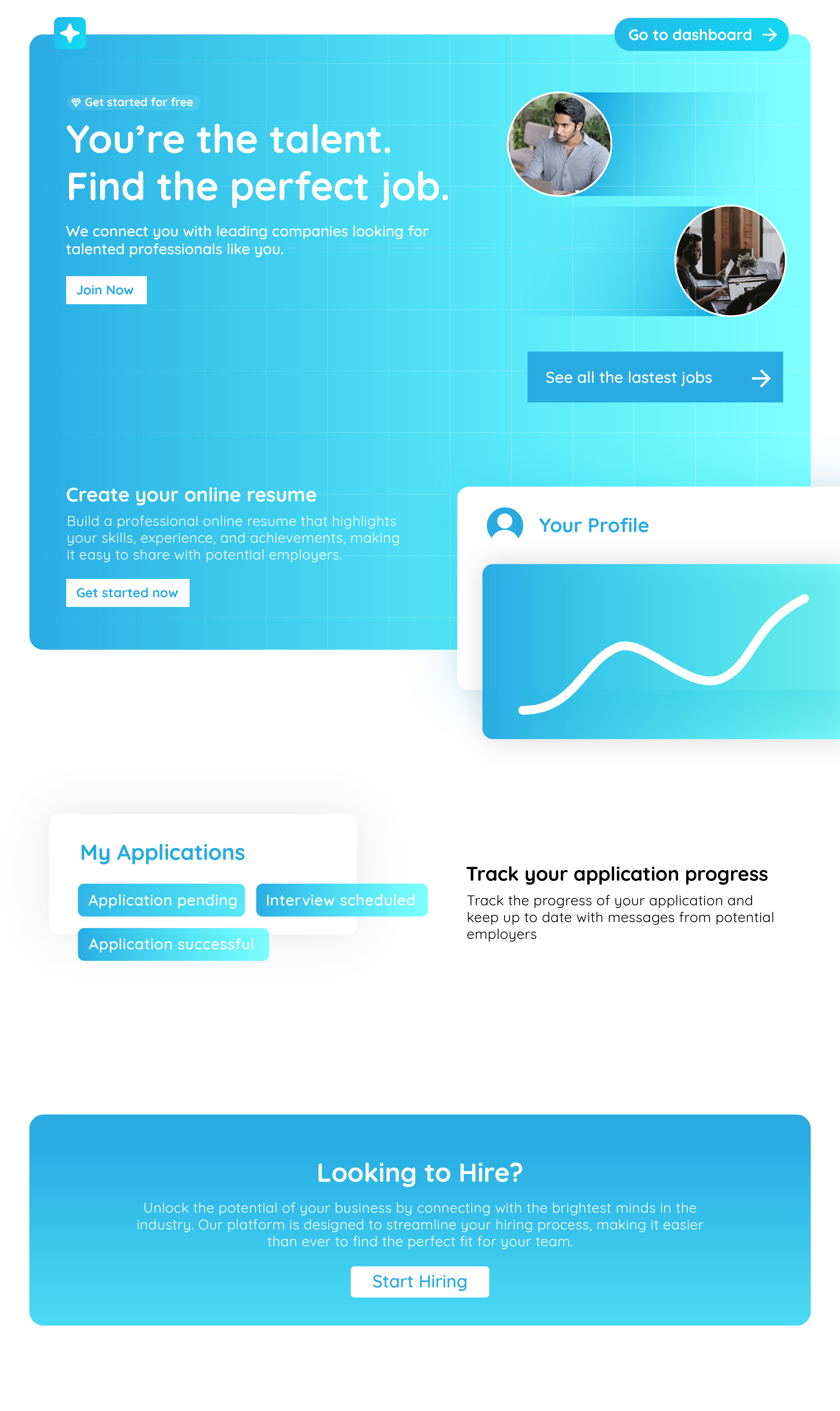 Recruitment / Hiring Platform design landing layout ui web web design