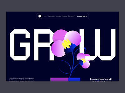 Grow token home page bitcoin design crypto app design crypto coin design crypto currency design crypto exchange design crypto market design crypto mining design crypto news design crypto trading design crypto wallet design cryptocurrency design figma design professional design small business small business design solana crypto design ui design uidesign ux design web3 design