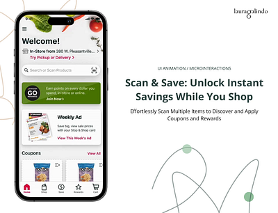 Barcode San & Save animation app design lottie mobile app onboarding onboarding animation ui user expereince