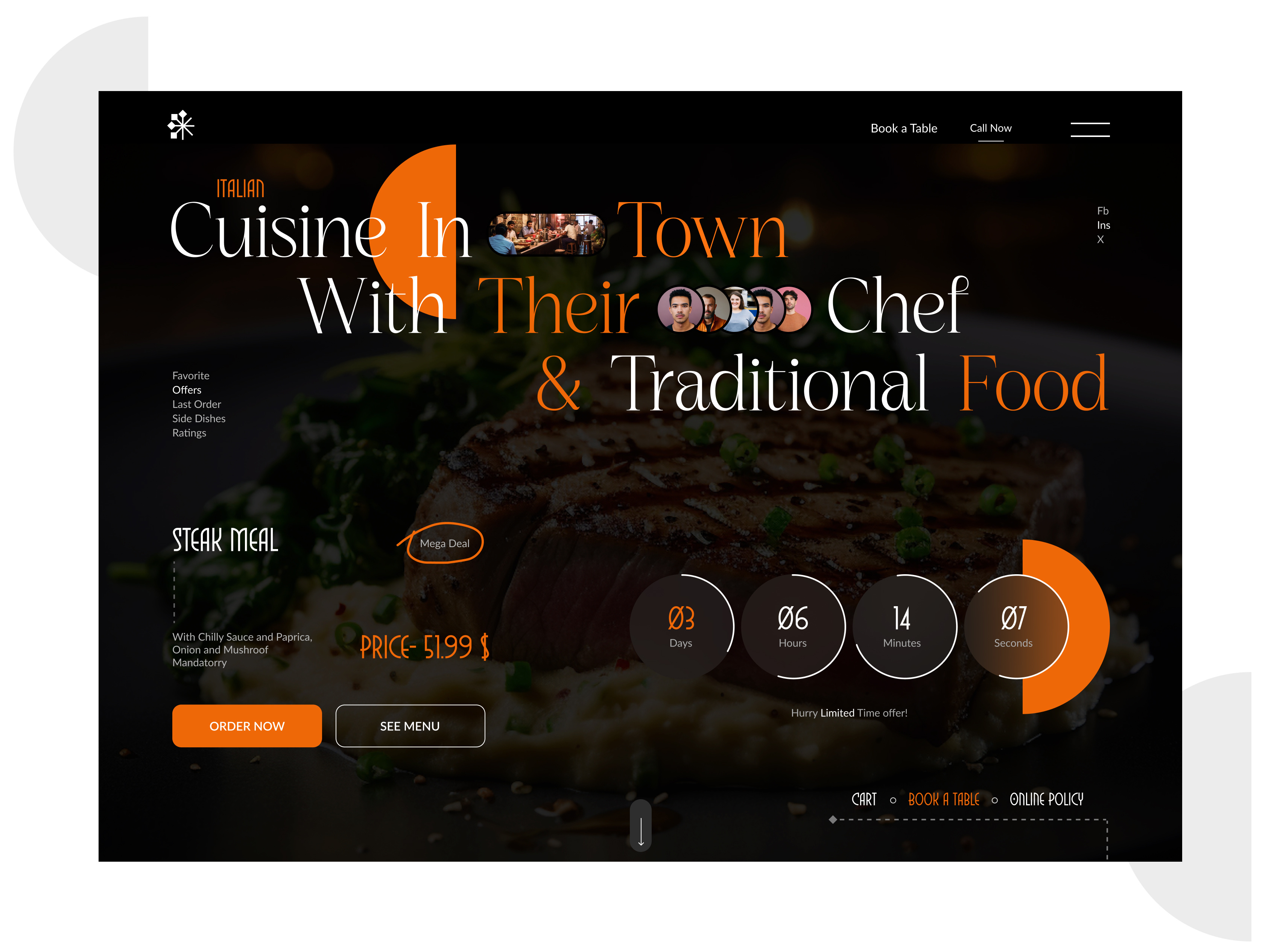 Example of Website Design With Modern UI Layout