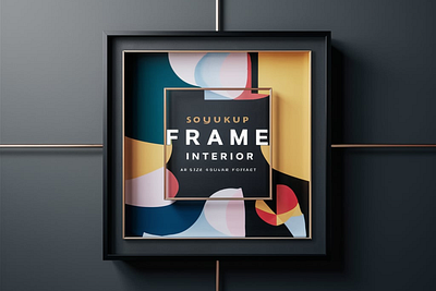 Mockup Frame Interior A3 + Square design graphic design illustration logo vector