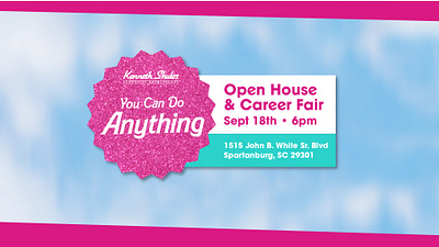 Kenneth Shuler Open House & Career Fair | Special Barbie Theme beauty cosmetology events graphic design