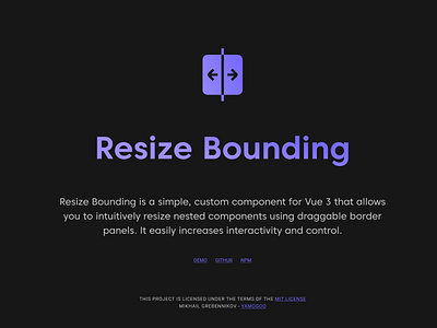 Vue3 Resize Bounding bounding box container figma package plugin resizer ui design vue3