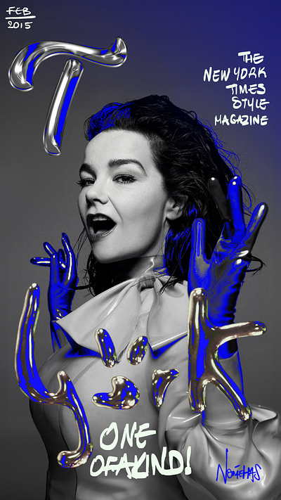 Bjork for the cover of T The New York Times Style Magazine art director artist bjork icon new york times redesign style times