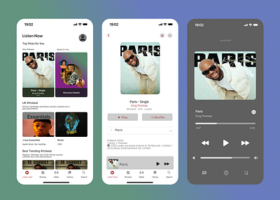 Apple Music Player (Re-design) dailyui music musicplayer player productdesign ui uidesign ux uxdesign