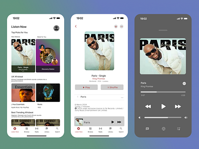 Apple Music Player (Re-design) dailyui music musicplayer player productdesign ui uidesign ux uxdesign