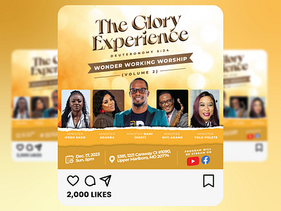 Social Media Flyer for The Glory Experience ad design eflyer flyer graphic design social media socialmediadesign