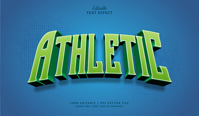 Text Effect Athletic 3d athletic logo retro text effect