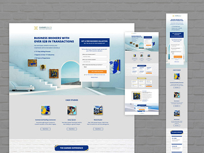 Earned Exits Landing Page Design design graphic design marketing ui web design