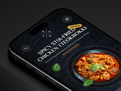 Food Recipe Landing Page 🍛 app design branding check out food food app ios iphone 15 pro landing page minimalism mobile mockup product design product detail recipe responsive ui design ui ux ux design website