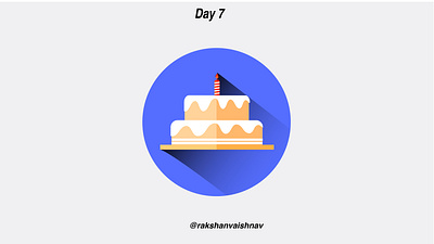 Day 7 of the Daily Flat Design Challenge cake challenge design flat design illustration illustrator
