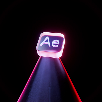 After Effects Reflective Glass Icon 3d after effects branding c4d cinema 4d lighting logo motion design motion graphics redshift render