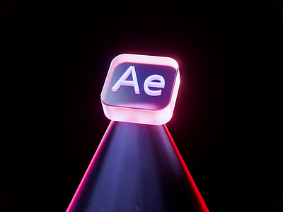 After Effects Reflective Glass Icon 3d after effects branding c4d cinema 4d lighting logo motion design motion graphics redshift render