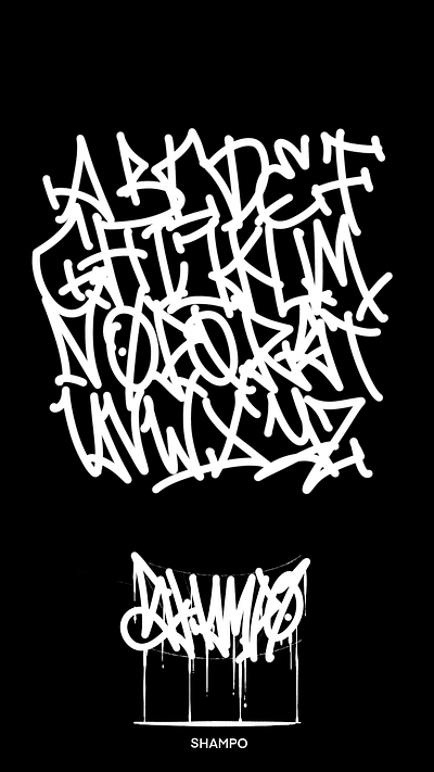 Alphabet calligraphy illustration lettering vandal