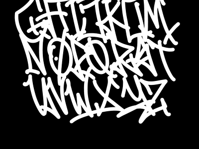 Alphabet calligraphy illustration lettering vandal