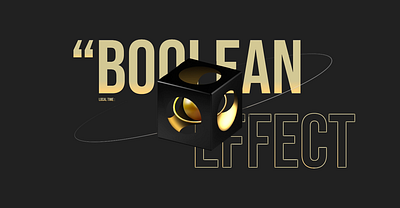 Boolean Effect Animation-Cubes 3d animation boolean cubes design gold graphic design logo metal metals spline
