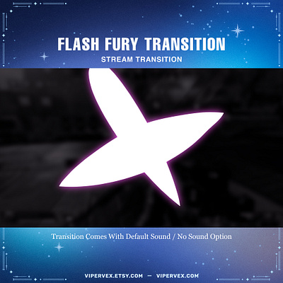 Star Flash Twitch Stinger Transition For Streaming overlays para twitch