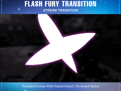 Star Flash Twitch Stinger Transition For Streaming overlays para twitch