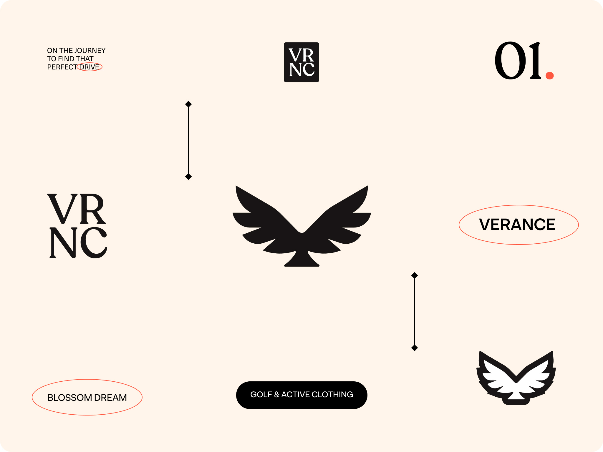 Verance apparel branding golf logo