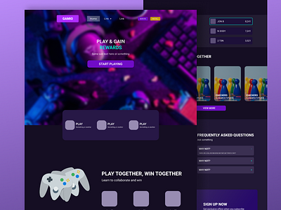 Game Landing Page animation app store arcade design game ui user experience user interface ux uxui website