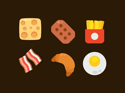 Cute Food Illustration Collection art canva graphic design icon ui